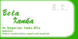 bela kanka business card