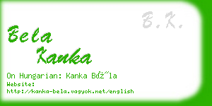 bela kanka business card